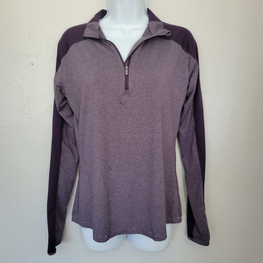 Columbia Women's Medium Purple Long Sleeve Quarter Zip Pullover Athletic Top